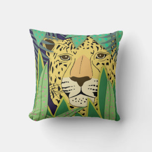 Jungle Cat Throw Pillow