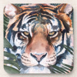 Jungle Cat - Tiger Coaster<br><div class="desc">Jungle Cat I by Jennifer Paxton Parker. This art features a close-up of a stoic tiger in a soft art style. | 164728Z</div>