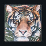 Jungle Cat - Tiger Magnet<br><div class="desc">Jungle Cat I by Jennifer Paxton Parker. This art features a close-up of a stoic tiger in a soft art style. | 164728Z</div>