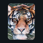 Jungle Cat - Tiger Magnet<br><div class="desc">Jungle Cat I by Jennifer Paxton Parker. This art features a close-up of a stoic tiger in a soft art style. | 164728Z</div>