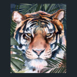 Jungle Cat - Tiger Poster<br><div class="desc">Jungle Cat I by Jennifer Paxton Parker. This art features a close-up of a stoic tiger in a soft art style. | 164728Z</div>
