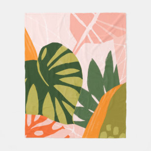 Jungle Collage I Fleece Blanket