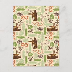 Jungle Cruise Pattern Postcard