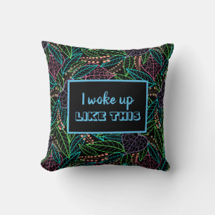 jungle de coussin feuille coloré et brillant