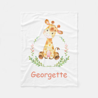 Jungle de girafe de couverture de l'ouatine de