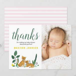 Jungle de tigre Merci Carte photo Baby Shower