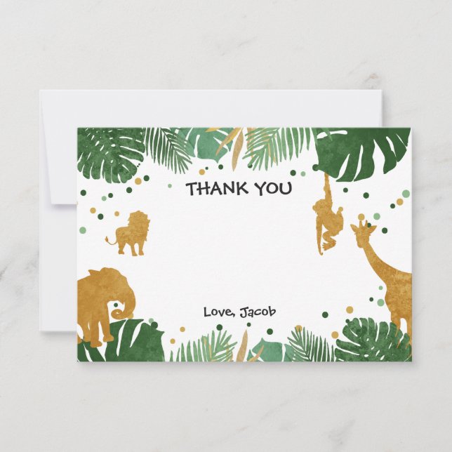 Jungle de zoo d'animaux sauvages de carte de (Devant)