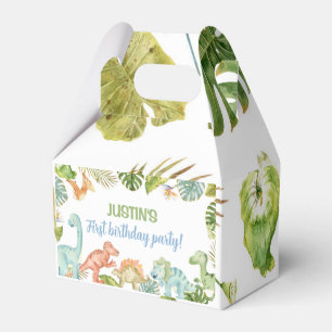 Jungle Dinosaur Party Birthday Favour Box