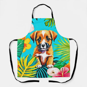 Jungle Dog Art Apron
