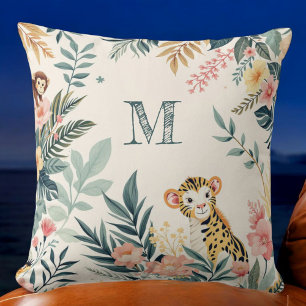 Jungle Dreams Monogrammed Pillow