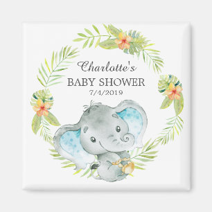 Jungle Elephant Baby Shower Favour  Magnet