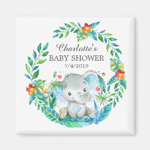 Jungle Elephant Baby Shower Favour  Magnet