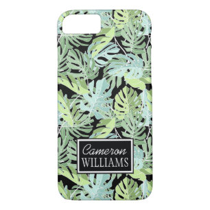 Jungle Floral Pattern   Add Your Name iPhone 8/7 Case