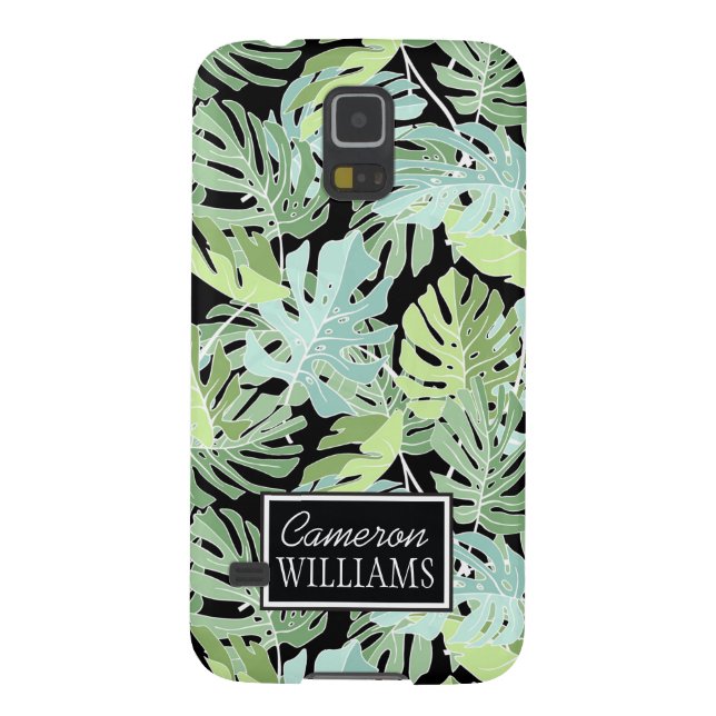 Jungle Floral Pattern | Add Your Name Case-Mate Samsung Galaxy Case (Back)
