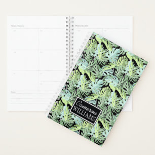 Jungle Floral Pattern Add Your Name Planner