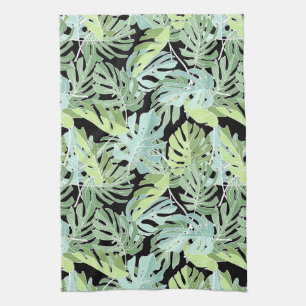 Jungle Floral Pattern Kitchen Towel
