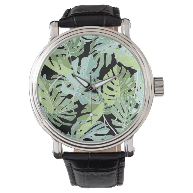 Jungle Floral Pattern Watch (Front)