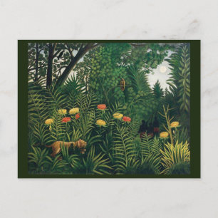 Jungle Folk Art by Rousseau Postcard