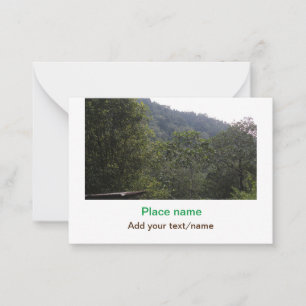 Jungle forest trees moutain travel add place name  card