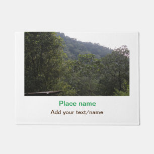 Jungle forest trees moutain travel add place name doormat
