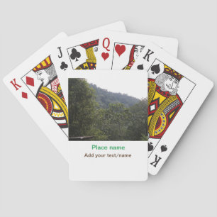 Jungle forest trees moutain travel add place name  playing cards