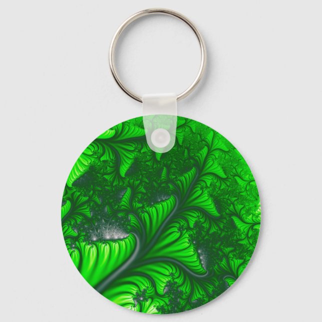 Jungle fractal keychain (Front)