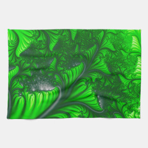 Jungle fractal kitchen towel