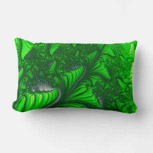 Jungle fractal lumbar pillow