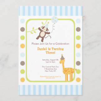 Jungle Fun Birthday Party Invitation