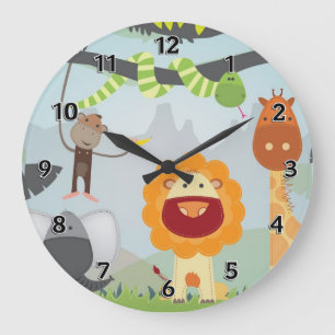 Jungle Fun Large Clock