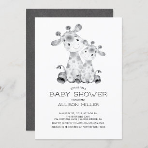 Jungle Giraffe Baby Shower Invitation