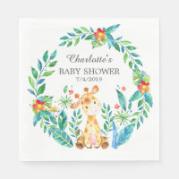 Jungle Giraffe Baby Shower  Paper Napkins