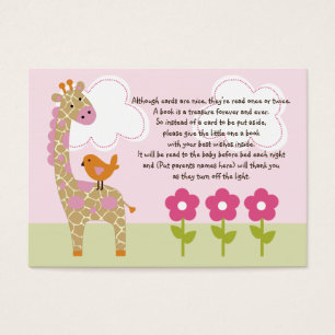 Jungle Girl/Jungle Jill Giraffe Favour Tag/Card