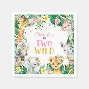 Jungle Girl Safari Animals Zoo Napkins