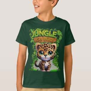 Jungle Go Wild Leopard Kitty Cat Wildlife Animal🐆 T-Shirt