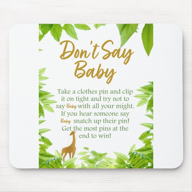 Jungle Gold Theme Don’t Say Baby Mouse Pad (Front)