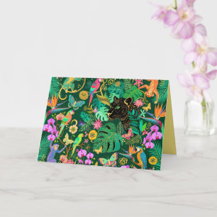 Jungle Golden Fantasy Surreal Exotic Card