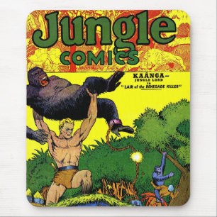 Jungle Gorilla's Lair Vintage Comics Mouse Pad