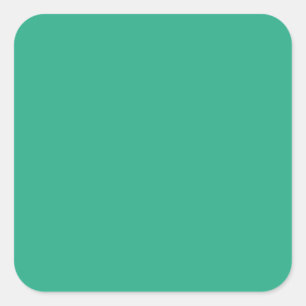 Jungle Green Cool Solid Colour Square Sticker