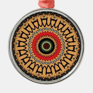Jungle green pattern metal ornament