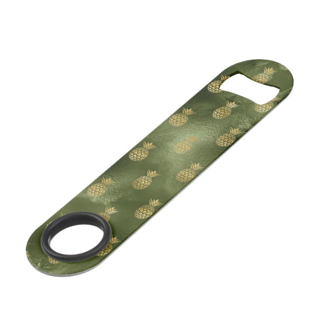 Jungle Green Yellow Pineapple Tropical Fruit Bar Key (Front Angled)
