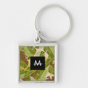 Jungle Greenery Safari Leaf Tropical Hand Drawn Keychain
