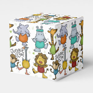 Jungle Gym Exercising Animals Favor Box