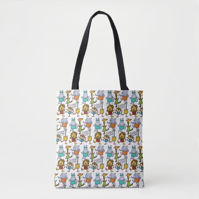 Jungle Gym Exercising Animals Tote Bag (Front)