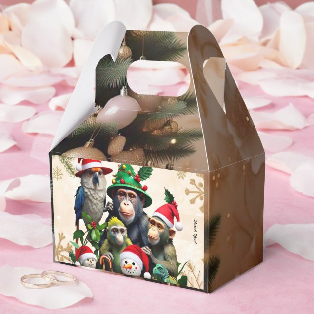 "Jungle Holiday Cheer" Favor Box (Wedding)