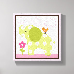 Jungle Jill Elephant Girls Animaux Toile Imprimer