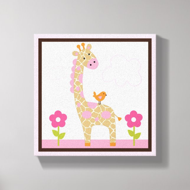 Jungle Jill Giraffe Girls Animaux Toile Imprimer (Recto)