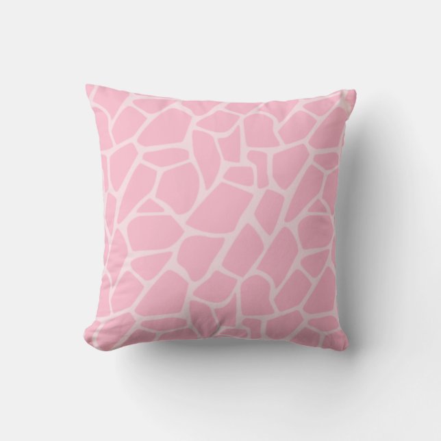 Jungle Jill Giraffe Pink Pattern Decorative Pillow (Front)