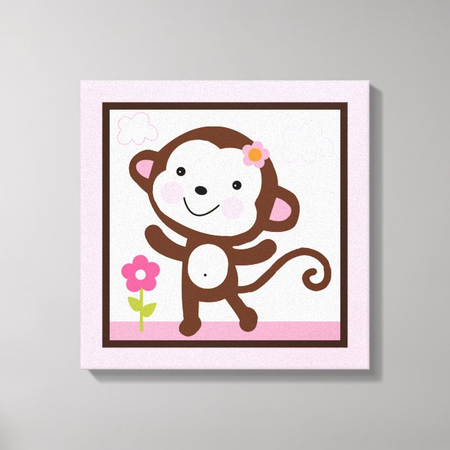 Jungle Jill Monkey Girl Animals Canvas Print (Front)