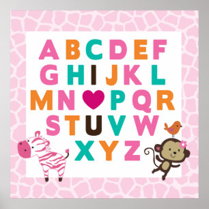Jungle Jilly Alphabet Wall Print